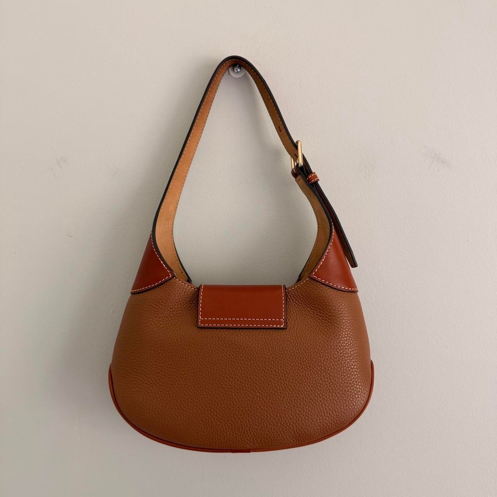 CARAMEL DOONEY AND BOURKE PEBBLE TURNLOCK HOBO 26 - Picture 5 of 7